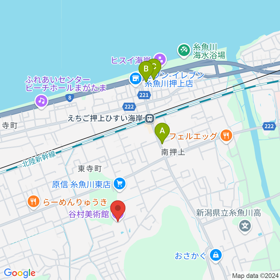 谷村美術館周辺のホテル一覧地図