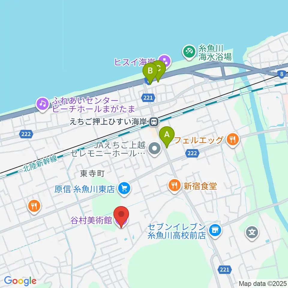 谷村美術館周辺のホテル一覧地図