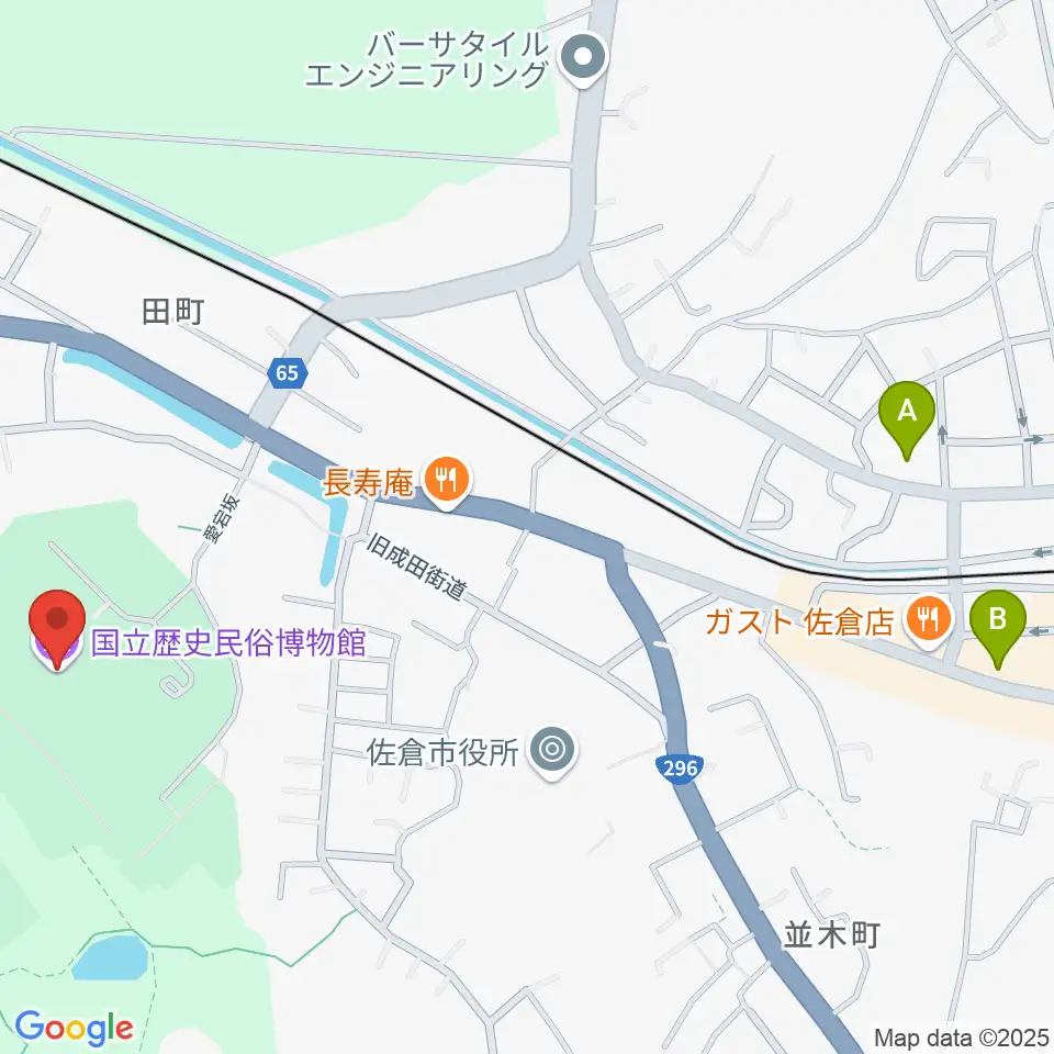 国立歴史民俗博物館周辺のホテル一覧地図