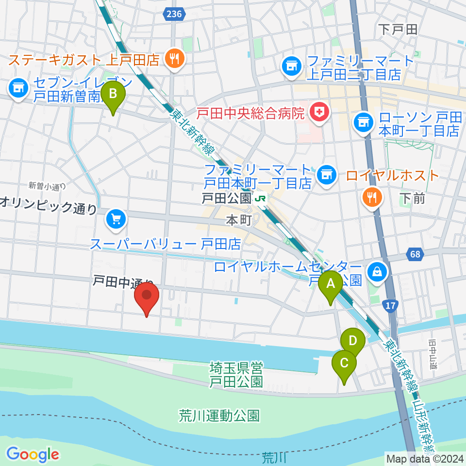 スタジオパークサイド周辺のホテル一覧地図