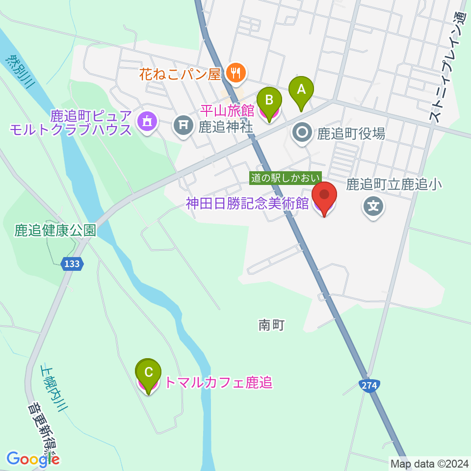 神田日勝記念美術館周辺のホテル一覧地図