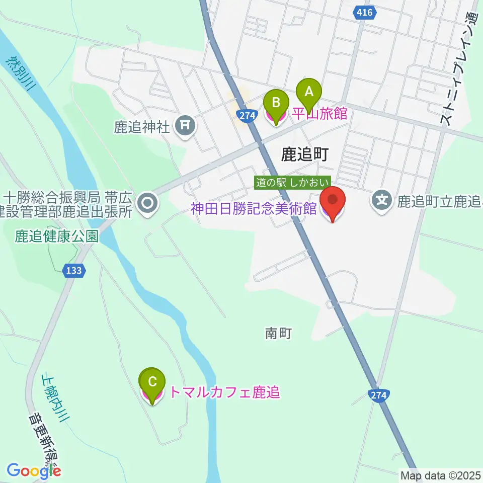 神田日勝記念美術館周辺のホテル一覧地図