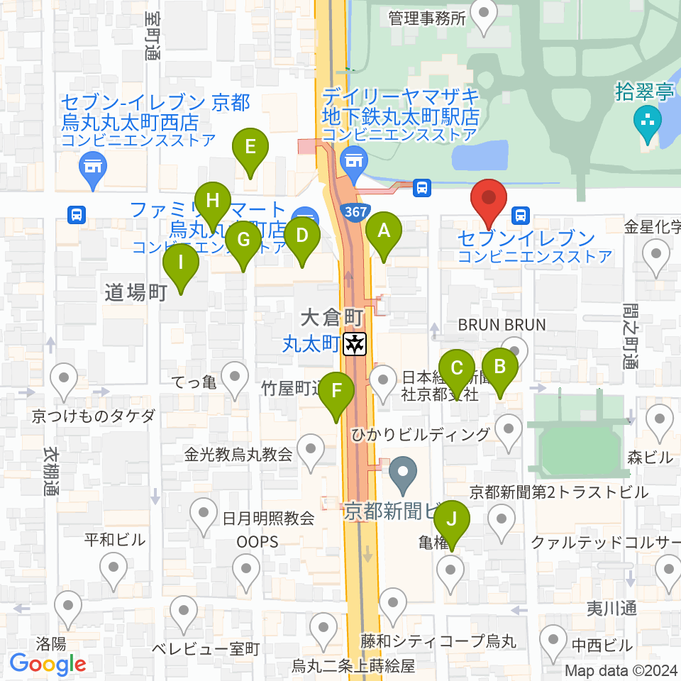 JEUGIAフォーラム京都御所南周辺のホテル一覧地図