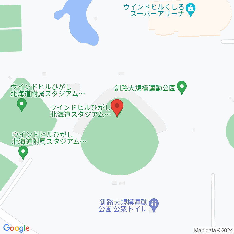 ウインドヒルひがし北海道スタジアム周辺のホテル一覧地図