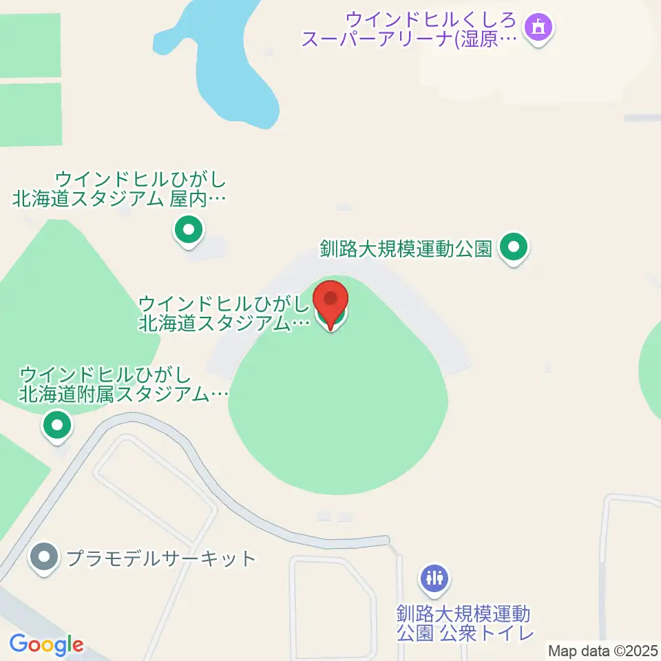 ウインドヒルひがし北海道スタジアム周辺のホテル一覧地図