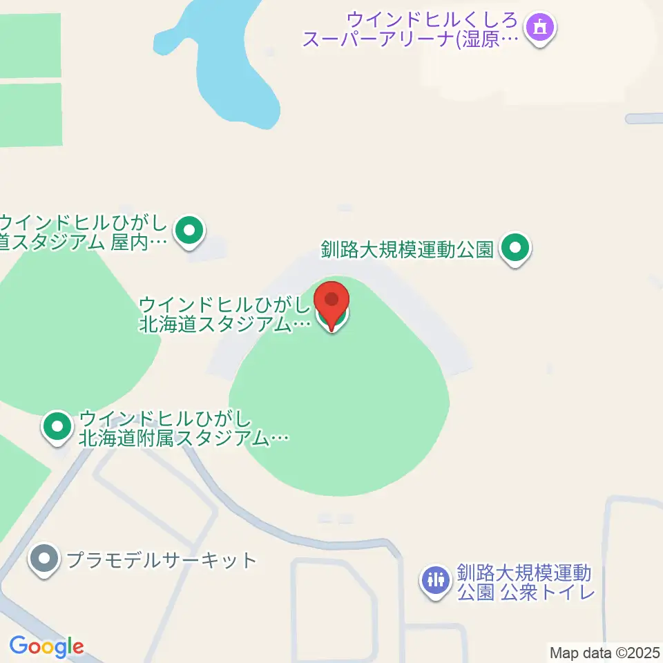 ウインドヒルひがし北海道スタジアム周辺のホテル一覧地図