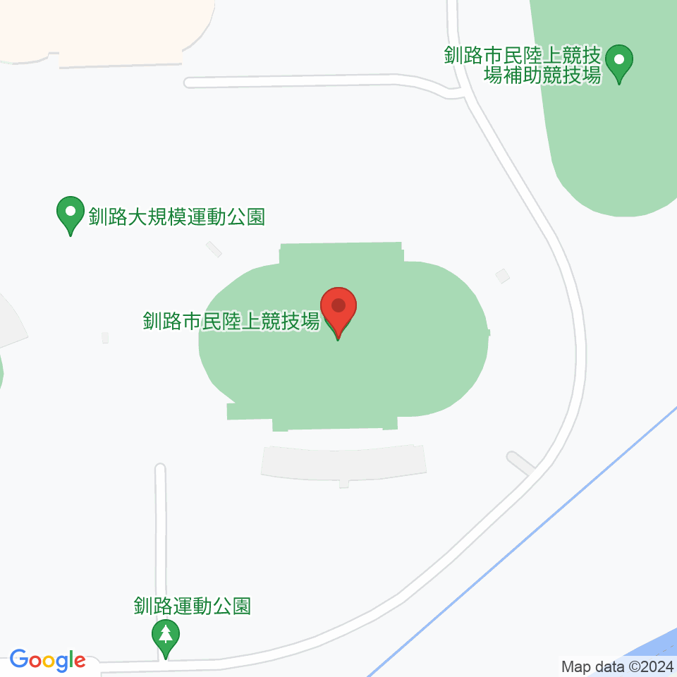 釧路市民陸上競技場周辺のホテル一覧地図