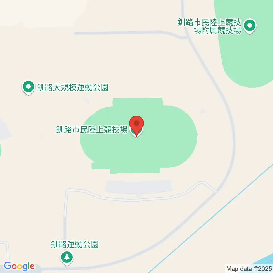 釧路市民陸上競技場周辺のホテル一覧地図