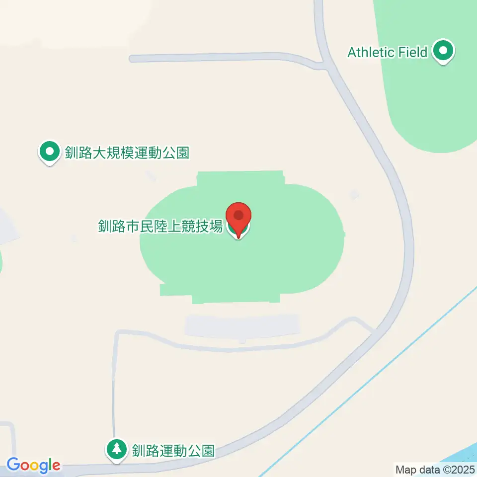 釧路市民陸上競技場周辺のホテル一覧地図