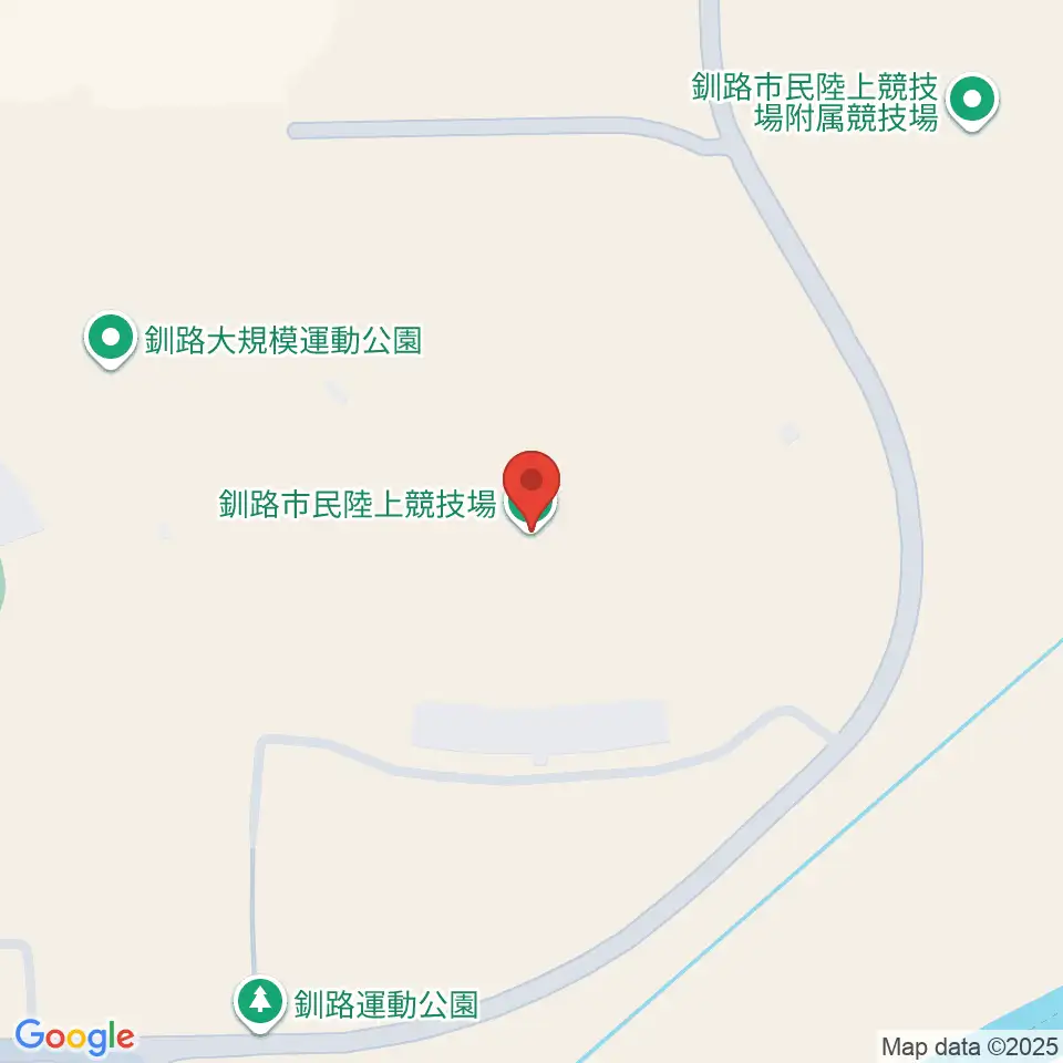 釧路市民陸上競技場周辺のホテル一覧地図