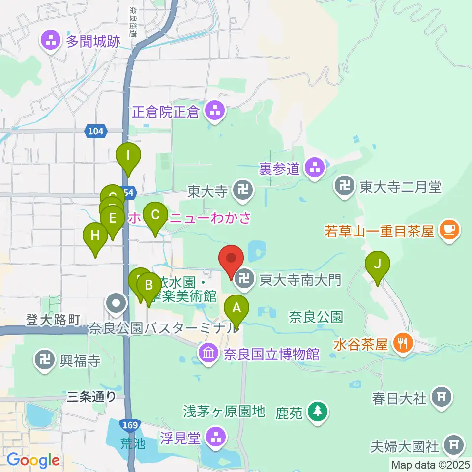 東大寺ミュージアム周辺のホテル一覧地図
