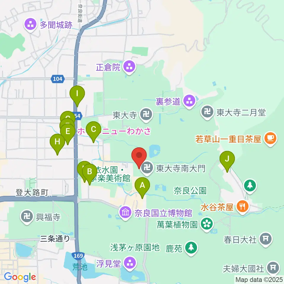 東大寺ミュージアム周辺のホテル一覧地図