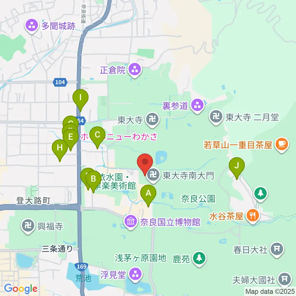 東大寺ミュージアム周辺のホテル一覧地図