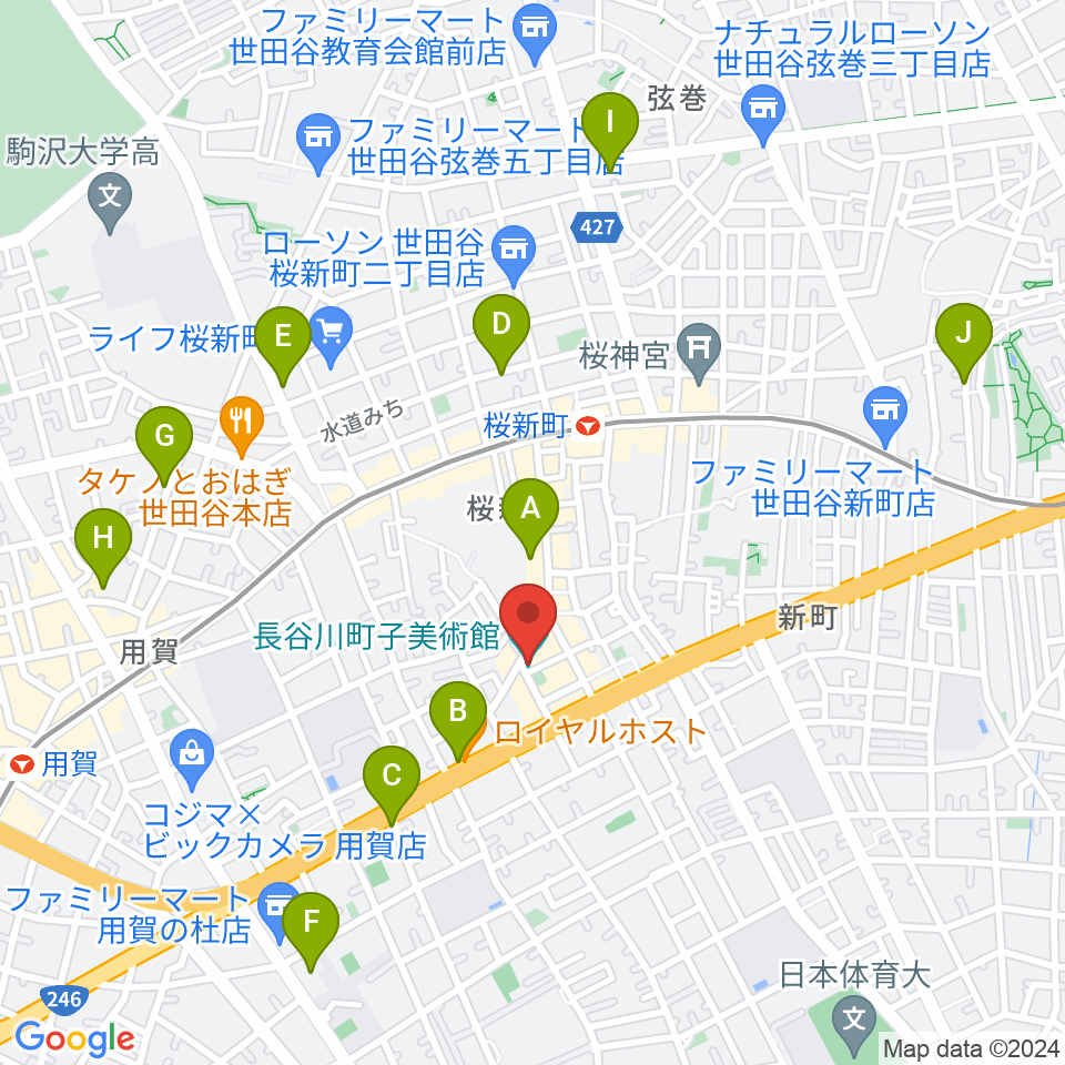 長谷川町子美術館・記念館周辺のホテル一覧地図