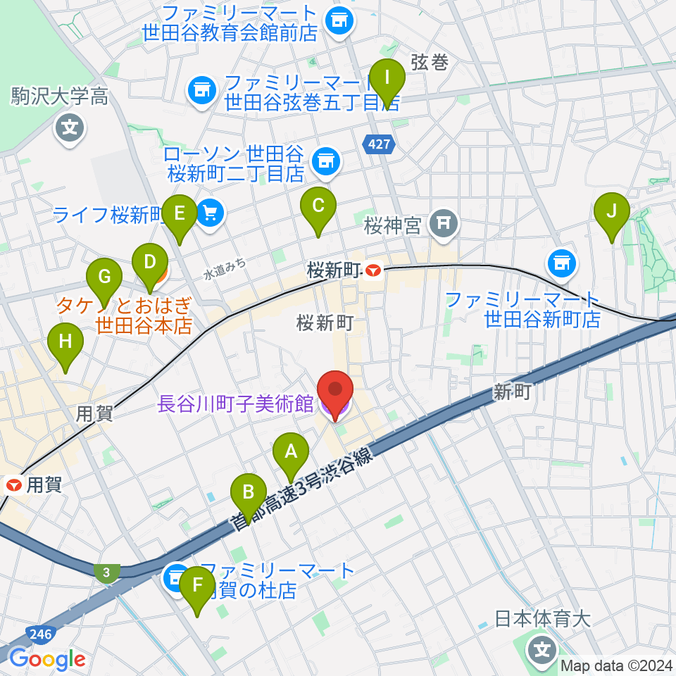 長谷川町子美術館・記念館周辺のホテル一覧地図