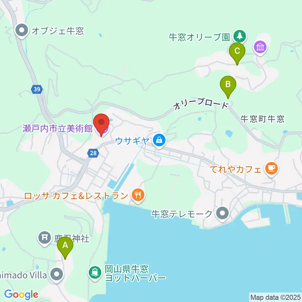 瀬戸内市立美術館周辺のホテル一覧地図