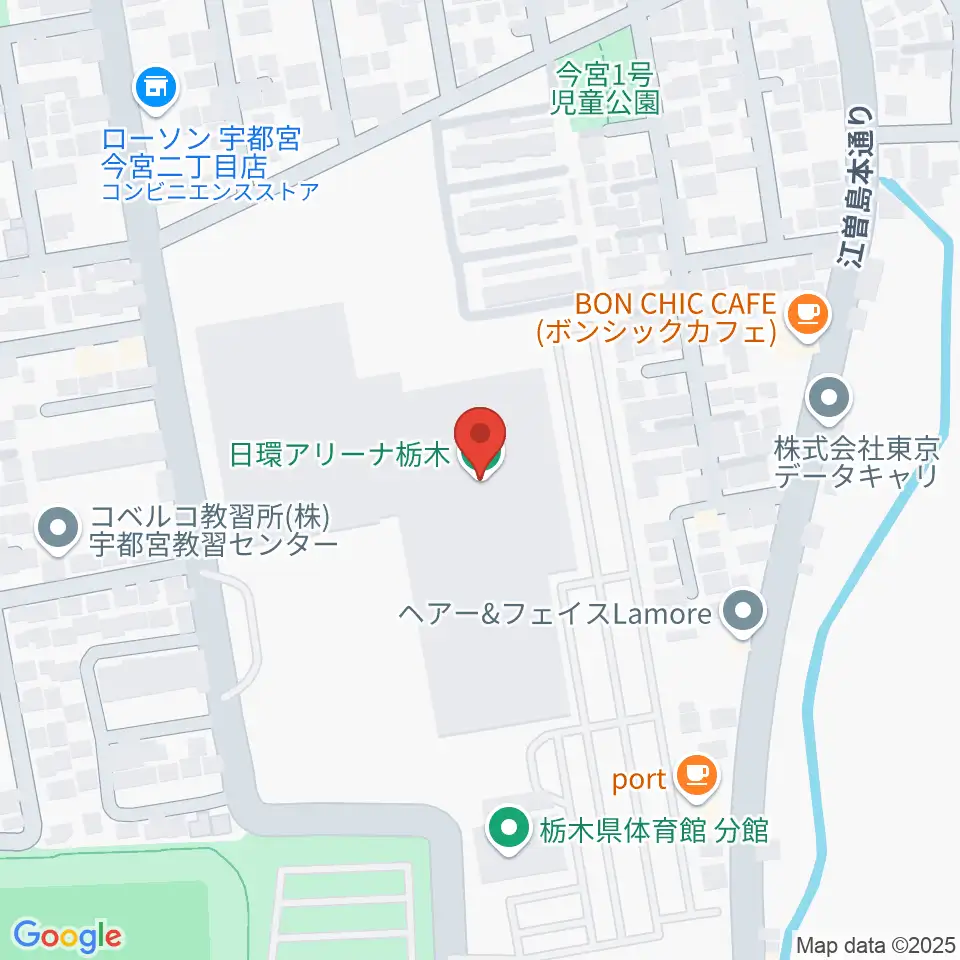 日環アリーナ栃木周辺のホテル一覧地図