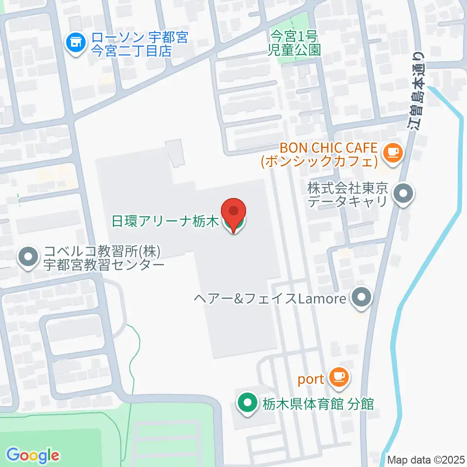 日環アリーナ栃木周辺のホテル一覧地図