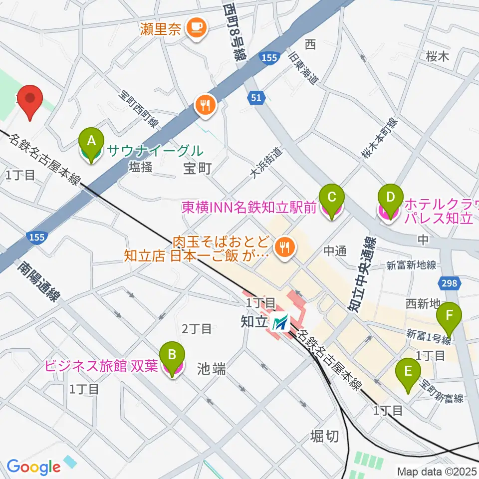 スギ薬局知立福祉アリーナ周辺のホテル一覧地図
