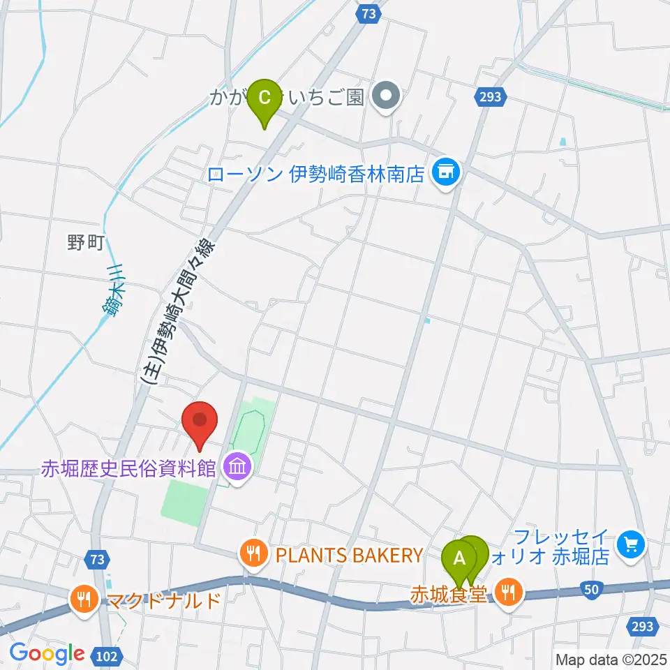 赤堀芸術文化プラザ周辺のホテル一覧地図