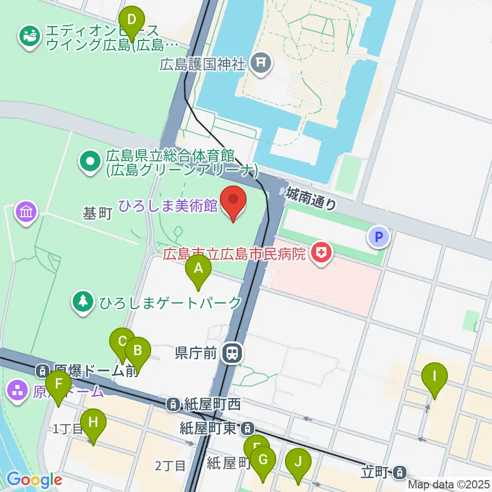 ひろしま美術館周辺のホテル一覧地図
