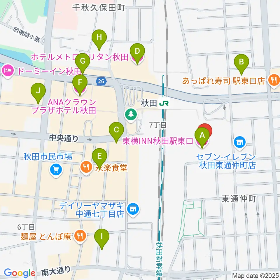 AL☆VEシアター周辺のホテル一覧地図