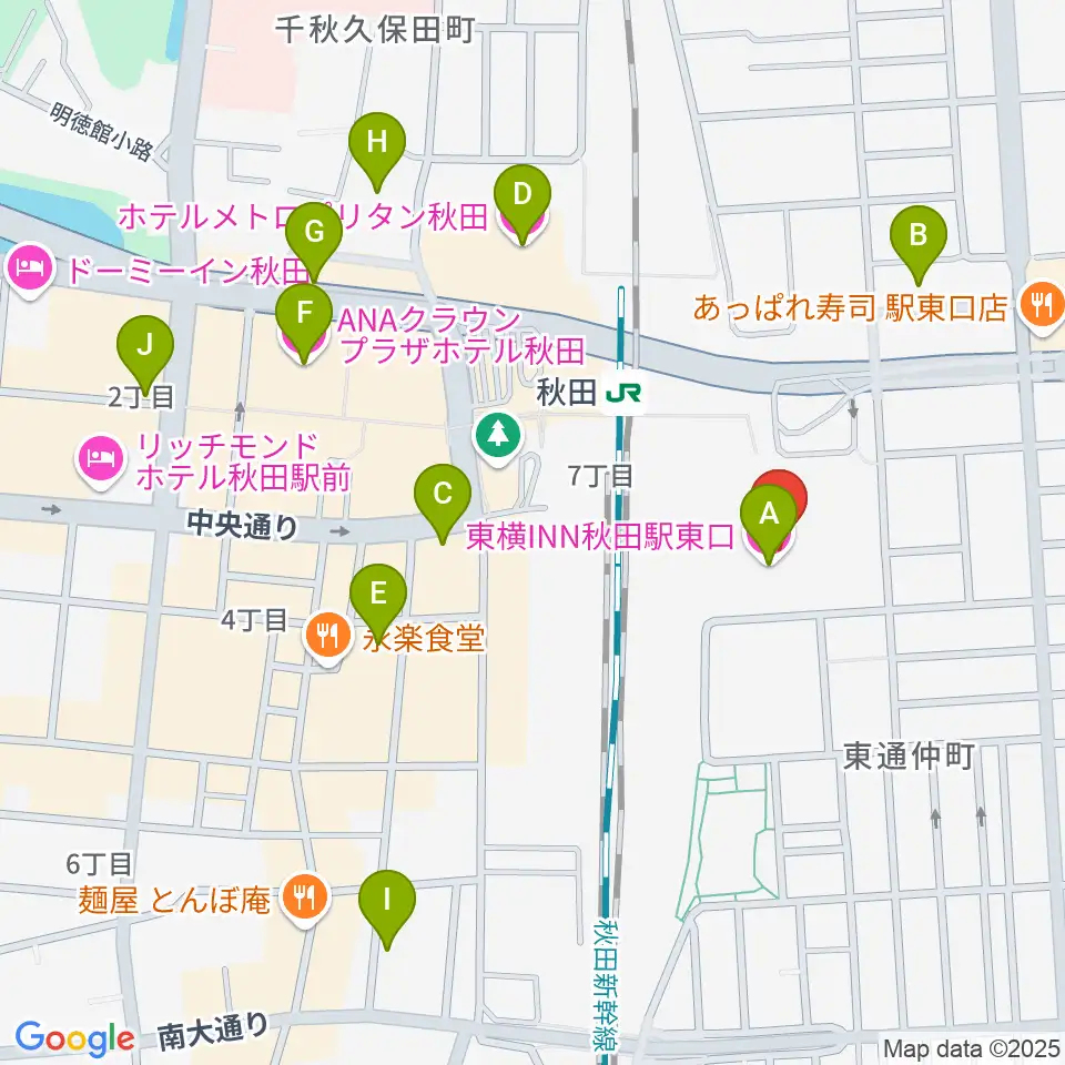 AL☆VEシアター周辺のホテル一覧地図