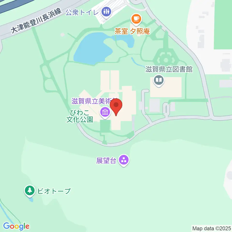 滋賀県立美術館周辺のホテル一覧地図