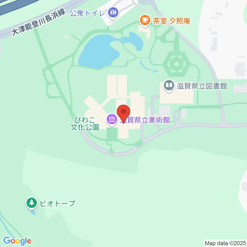 滋賀県立美術館周辺のホテル一覧地図