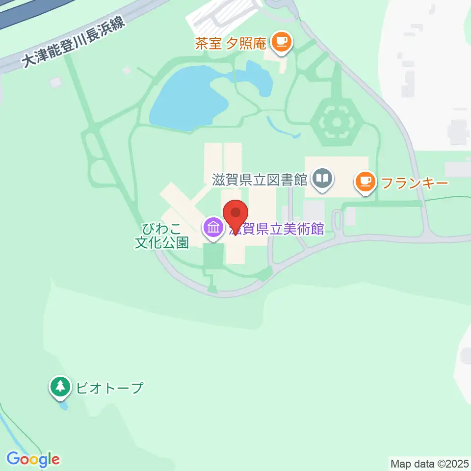 滋賀県立美術館周辺のホテル一覧地図