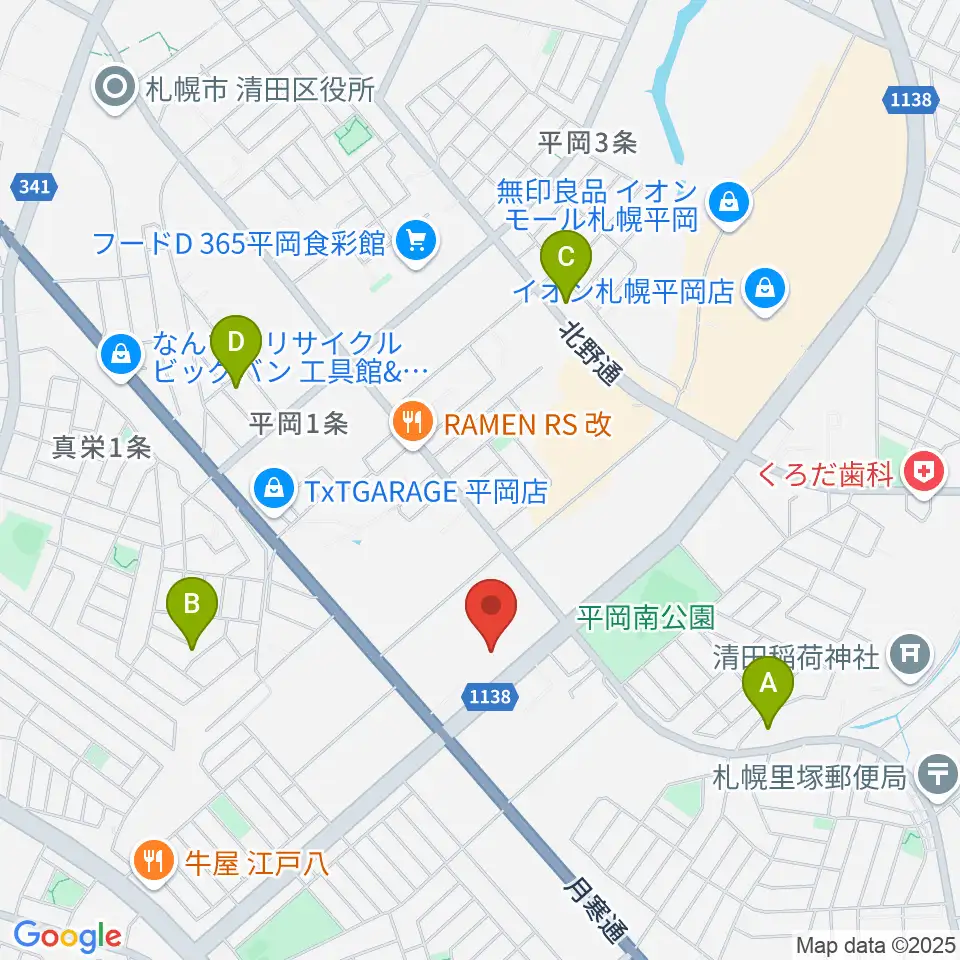 清田区体育館・温水プール周辺のホテル一覧地図