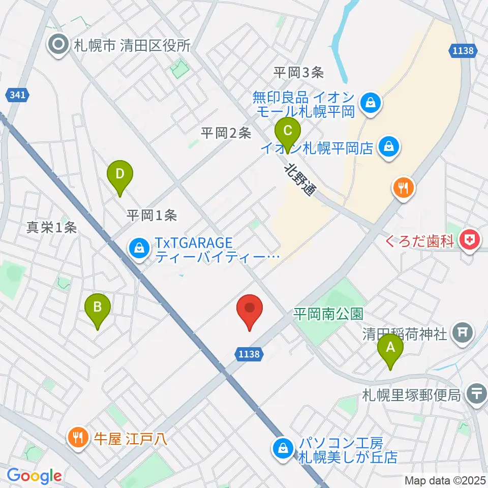 清田区体育館・温水プール周辺のホテル一覧地図