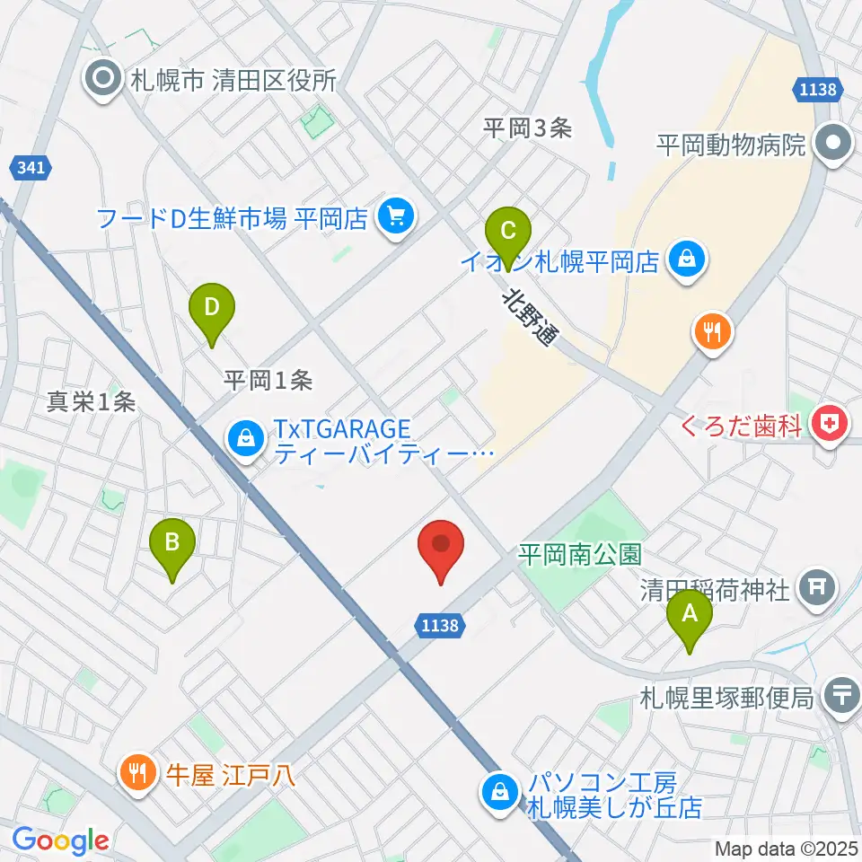 清田区体育館・温水プール周辺のホテル一覧地図