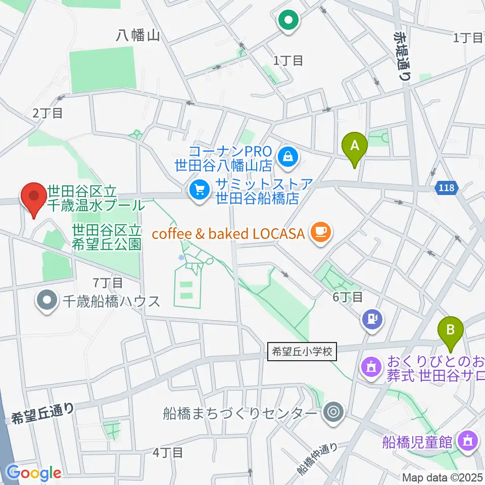 千歳温水プール周辺のホテル一覧地図