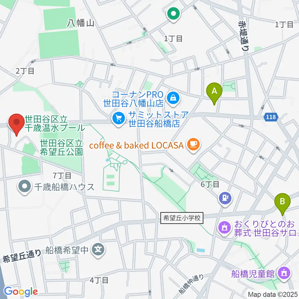 千歳温水プール周辺のホテル一覧地図