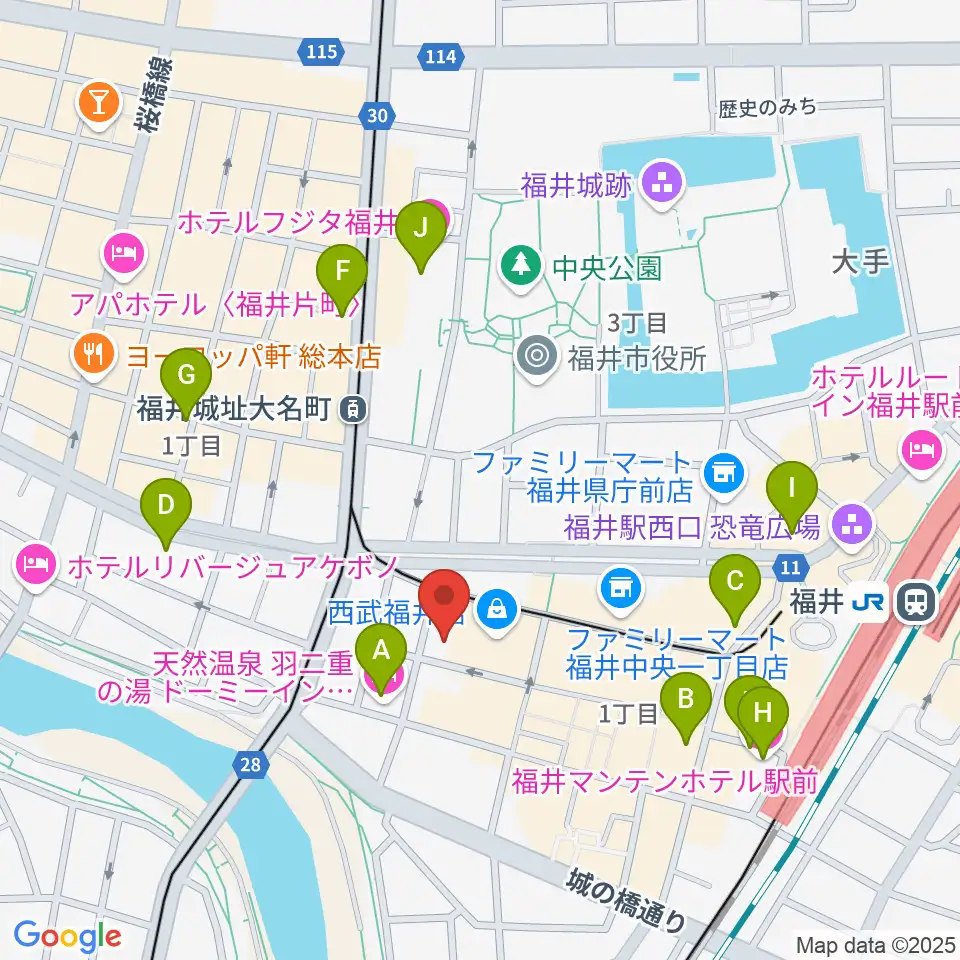 テアトルサンク周辺のホテル一覧地図