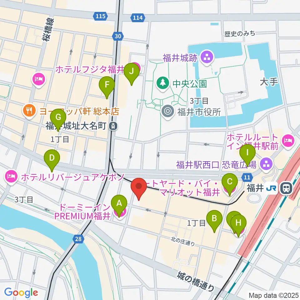 テアトルサンク周辺のホテル一覧地図