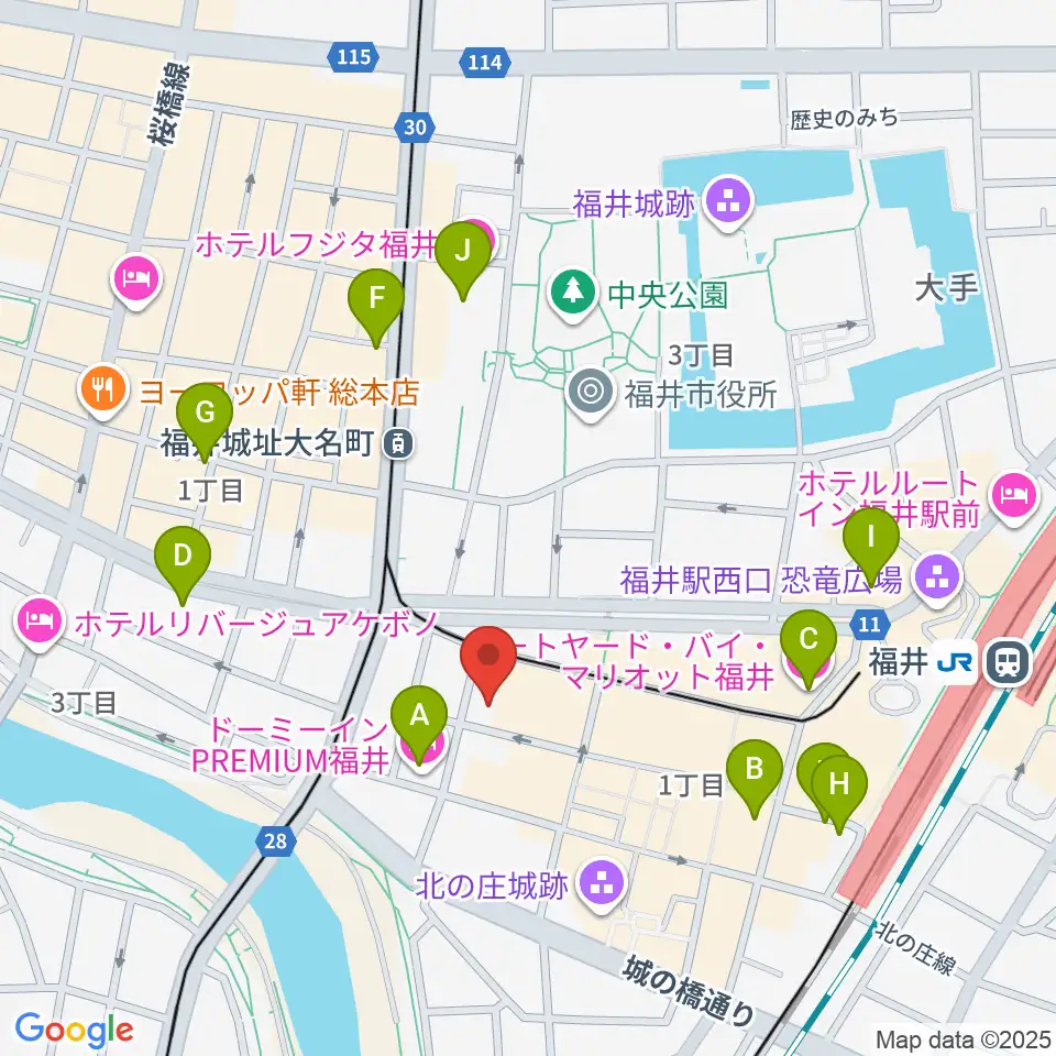 テアトルサンク周辺のホテル一覧地図