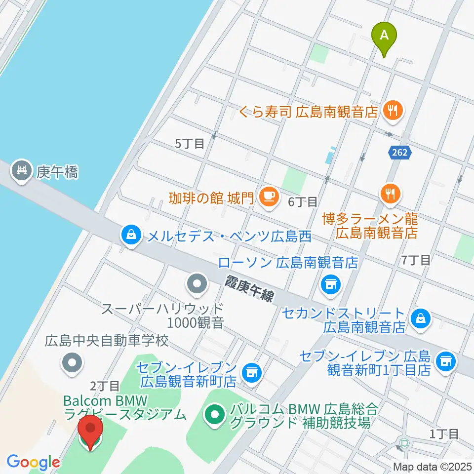 バルコムBMWスタジアム周辺のホテル一覧地図