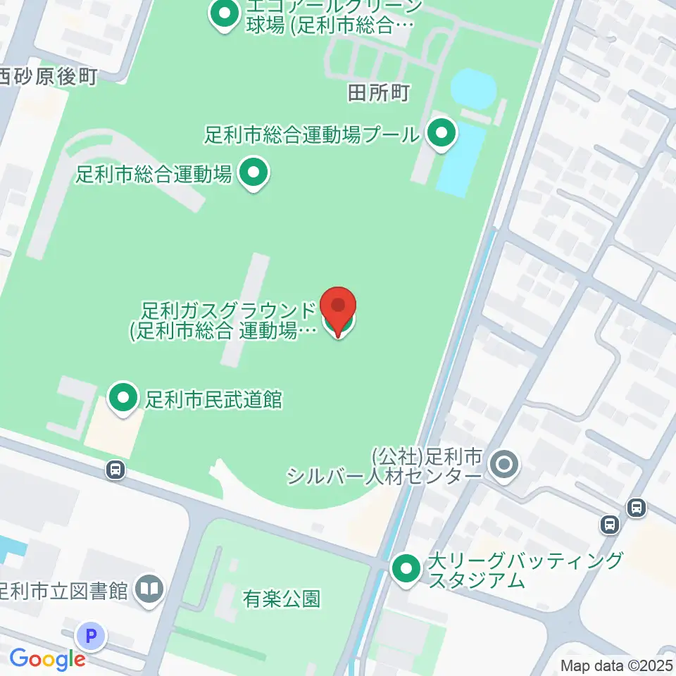 足利ガスグラウンド周辺のホテル一覧地図
