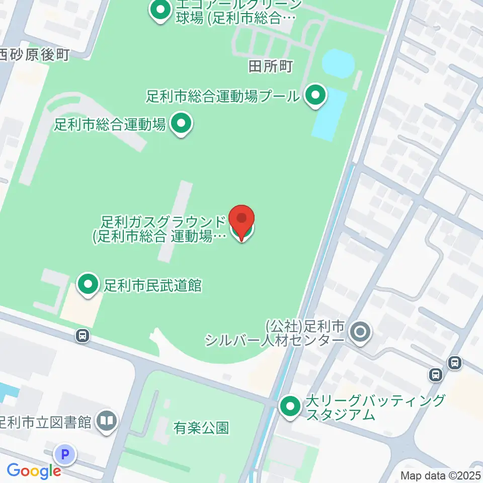 足利ガスグラウンド周辺のホテル一覧地図