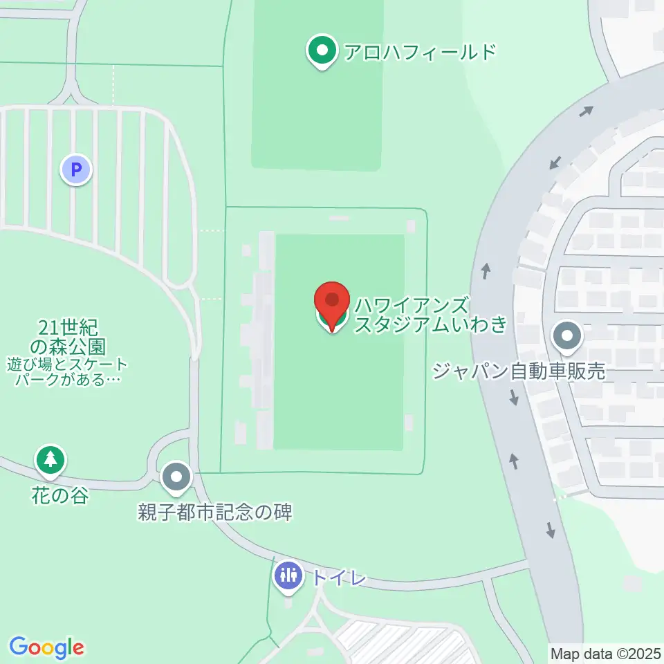 ハワイアンズスタジアムいわき周辺のホテル一覧地図
