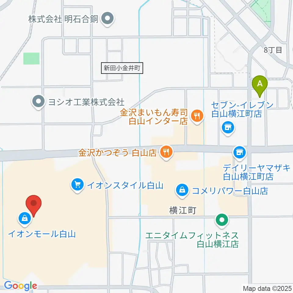 MPC楽器センター白山周辺のホテル一覧地図