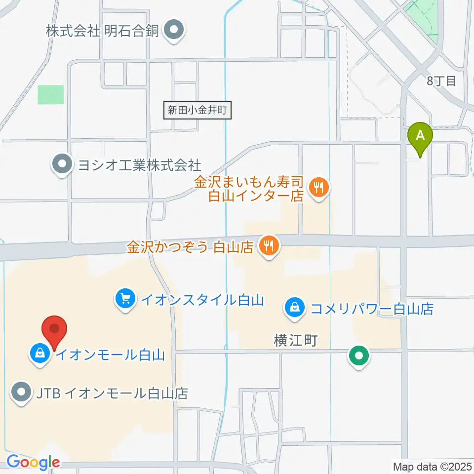 MPC楽器センター白山周辺のホテル一覧地図