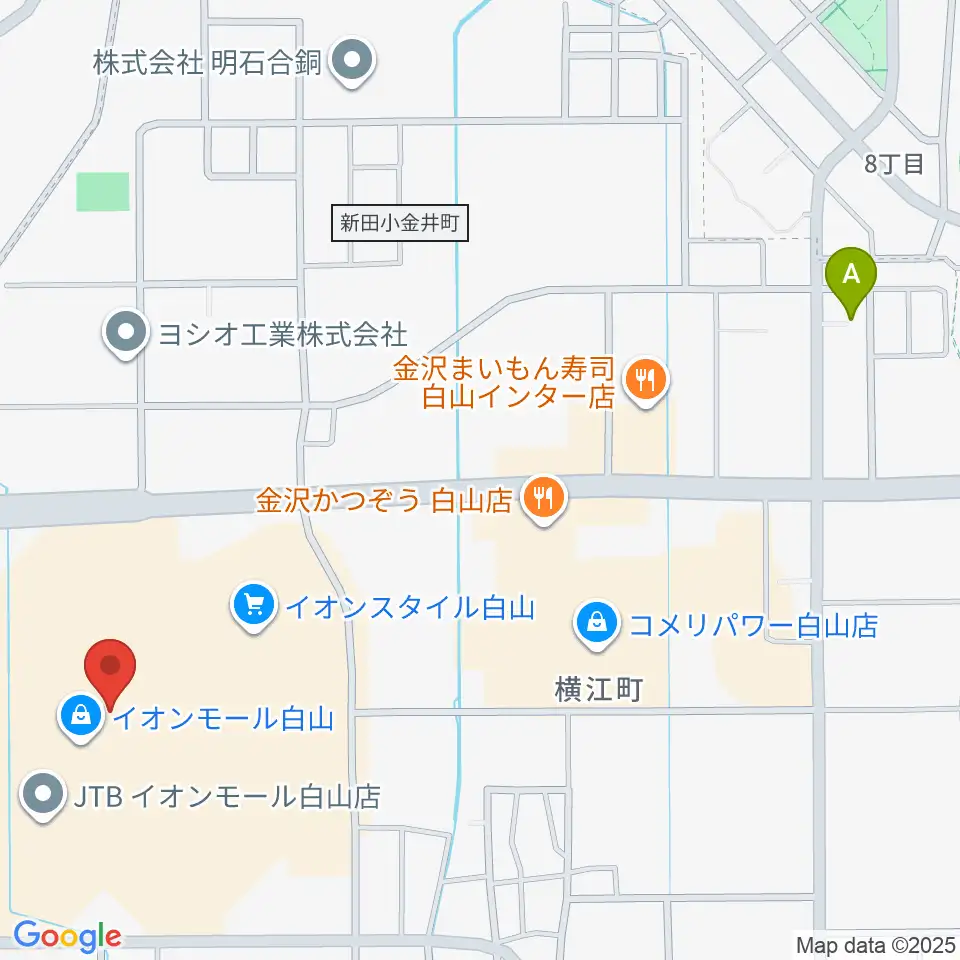 MPC楽器センター白山周辺のホテル一覧地図