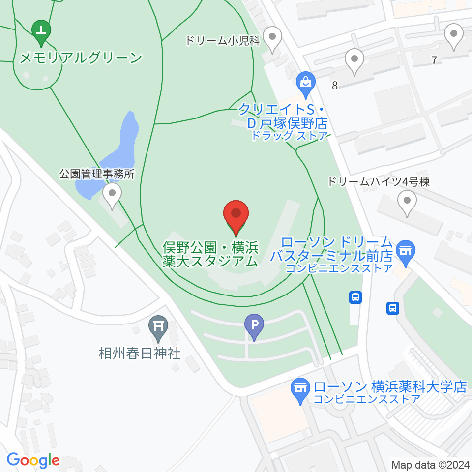 俣野公園・横浜薬大スタジアム周辺のホテル一覧地図