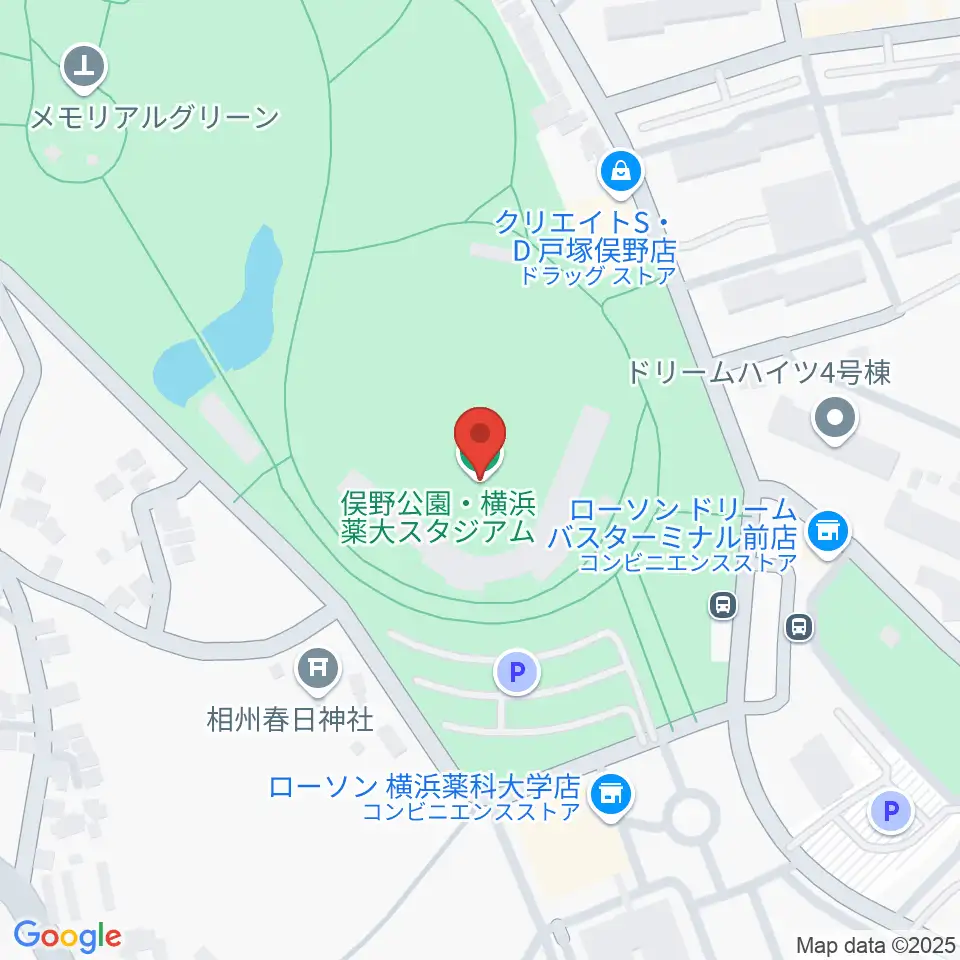 俣野公園・横浜薬大スタジアム周辺のホテル一覧地図