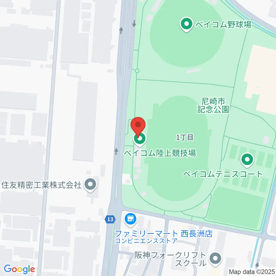 ベイコム陸上競技場周辺のホテル一覧地図