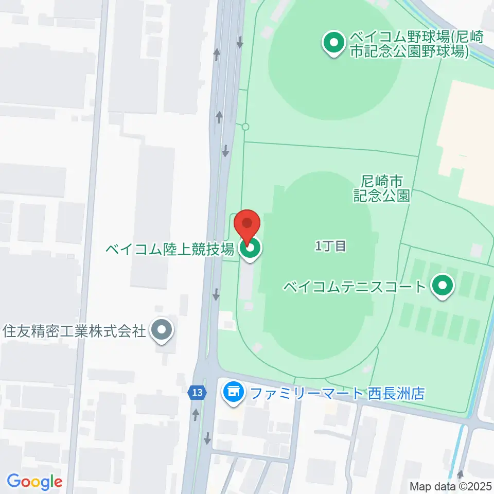 ベイコム陸上競技場周辺のホテル一覧地図