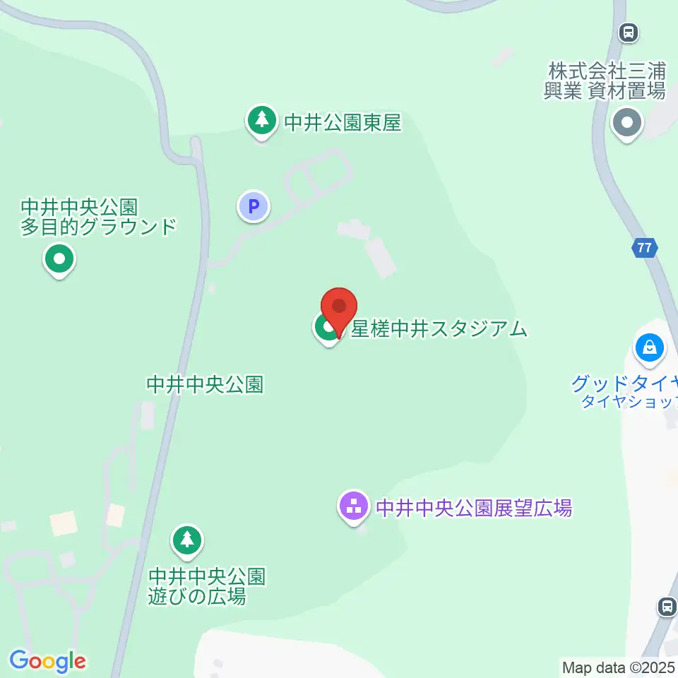 星槎中井スタジアム周辺のホテル一覧地図